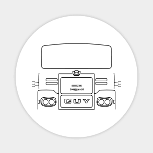 Vintage Guy Big J 4T lorry outline graphic (black) Magnet